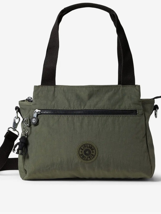 Kipling Handbags - Kipling Olive Green Convertible Shoulder Bag with Black Straps